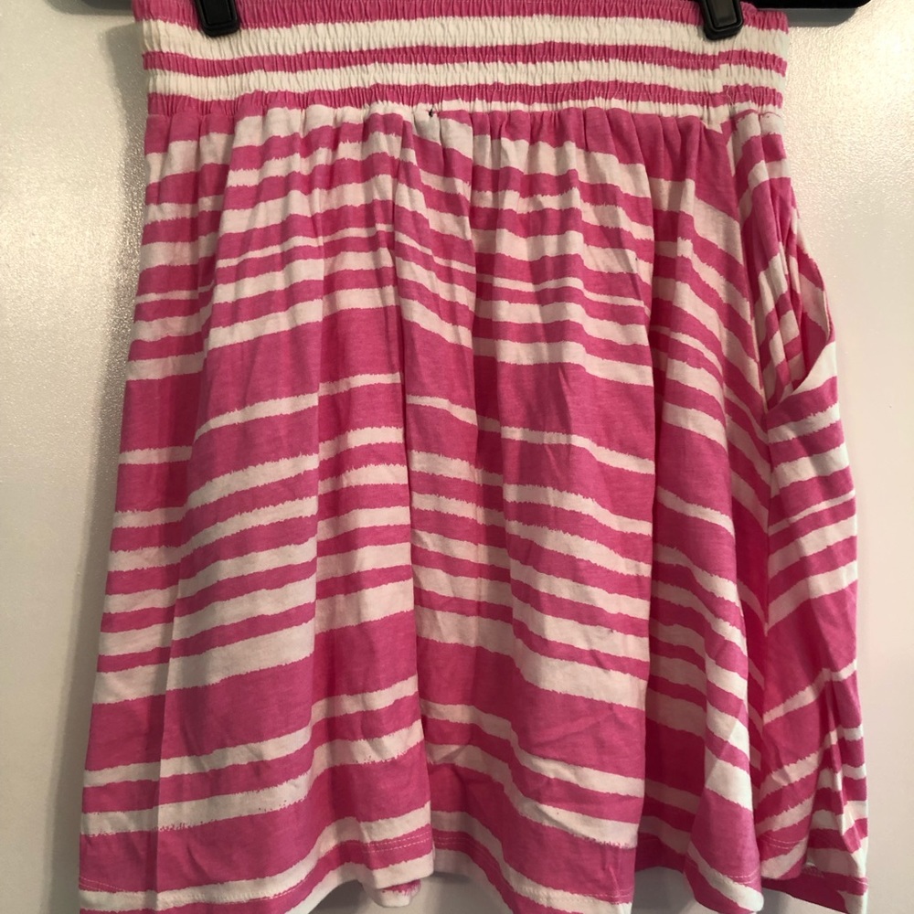 H&M Skirt Pockets Stripes Pink and White Small